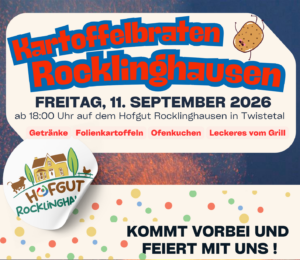 Plakat Kartoffelbraten auf dem Hofgut Rocklinghausen