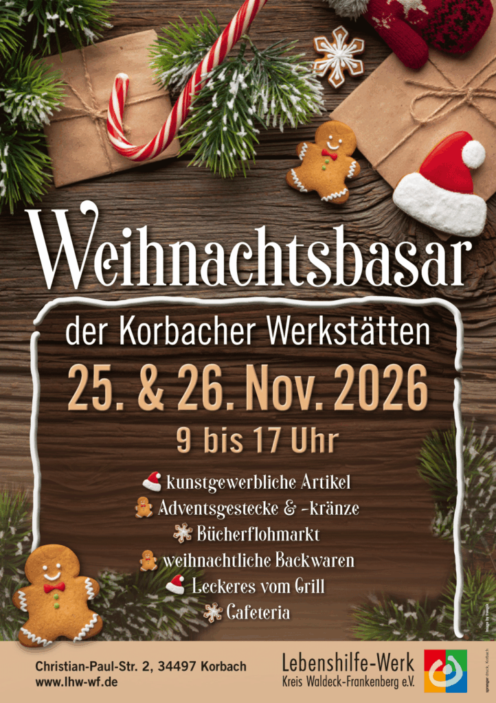 Plakat mit Infos Weihnachstbasar